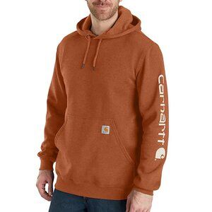 Carhartt Scout Burnt Sienna Heather Midweight Hooded Logo Sweatshirt L Tall